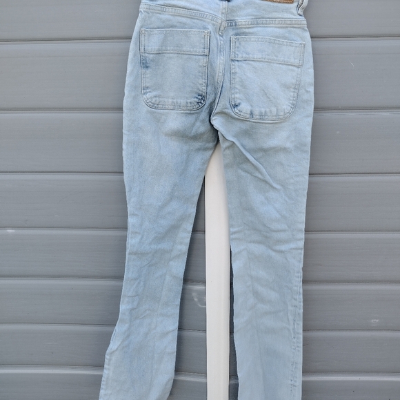 Free People Womens Aiden Slim Boot Jean Sz 24 Totally Buggin Blue Bootcut Retro - Picture 4 of 10